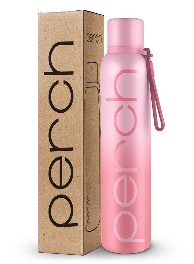 Perch Zion Hot and Cold Steel Water Bottle 720 ml, ISI Certified, Vacuum Insulated | for School, Gym, Office, Home | Leak Proof, BPA-Free | Flask for Kids, Men and Women | Cotton Candy - Image 1